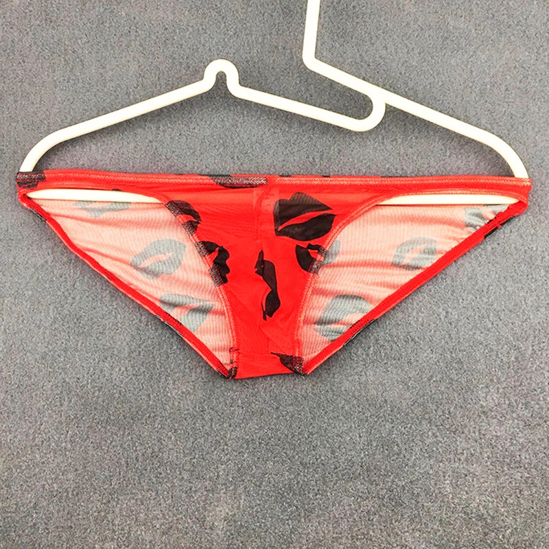 

Сексуальные прозрачные трусы-слипы из сетки для мужчин, дышащие, прозрачные, мужское нижнее белье