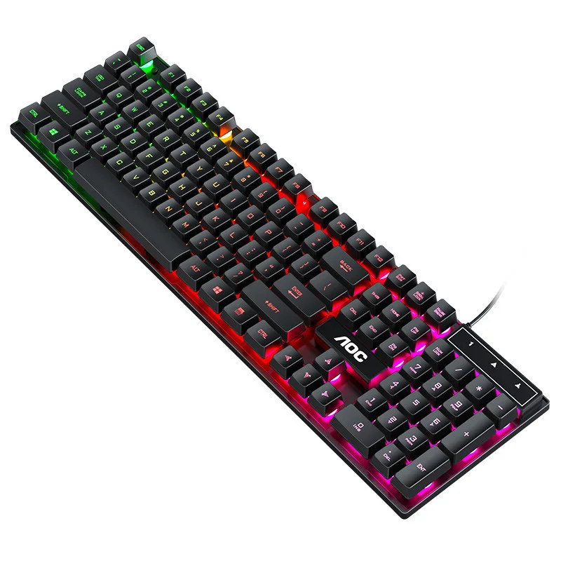 

Cheap Wired Gaming Keyboard with Multimedia Keys Mechanical Keyboard RGB Backlit Game Keyboard for Windows PC Gamers