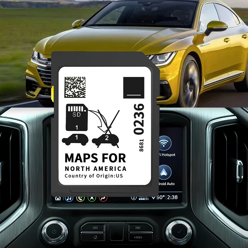 2023 Latest Version 86810236 GPS Navigation Map SD Card Car Chevrolet/Buick/Cadillac/GMC GPS Navigator SD Card North America Map