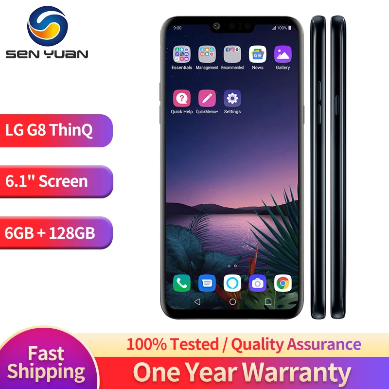 Original LG G8 ThinQ CellPhone 4G LTE G820UM G820N Android 10.0 SmartPhone Octa Core 6.1