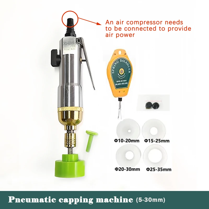 

Pneumatic capping machine handheld sealing capping packaging equipment, bottle mouth tightening sealing machine