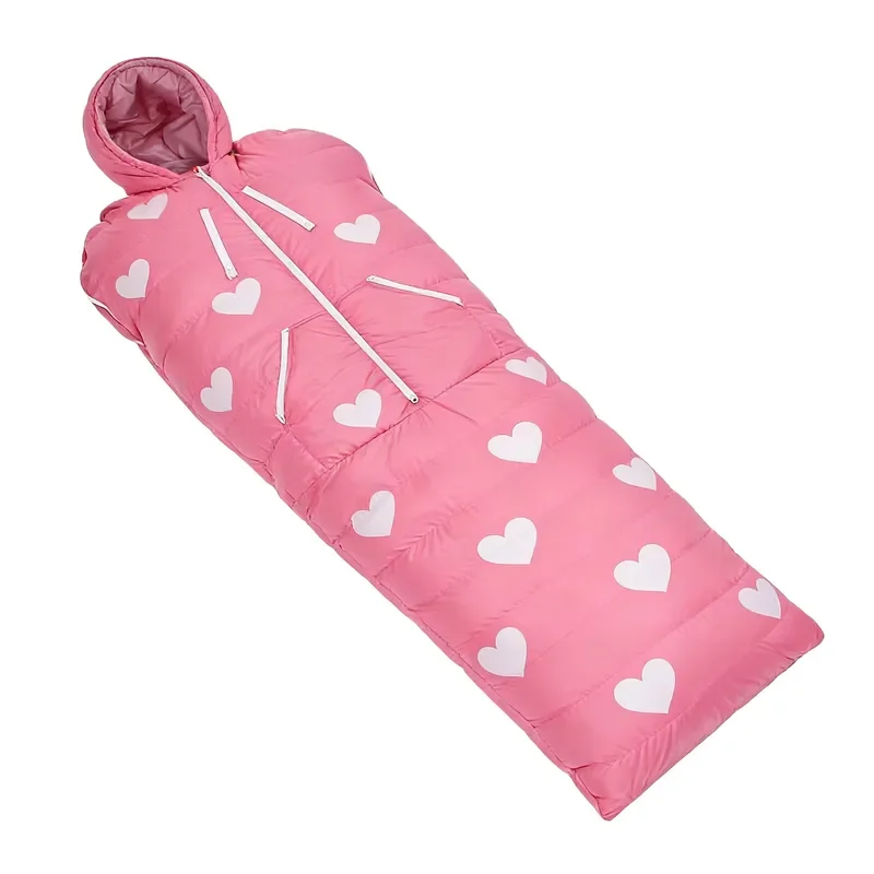 Wearable Human Shape Sleeping Bag Nylon Fabric Hollow Cotton Filling With Compression Sack for Outdoor Camping Indoor Rest