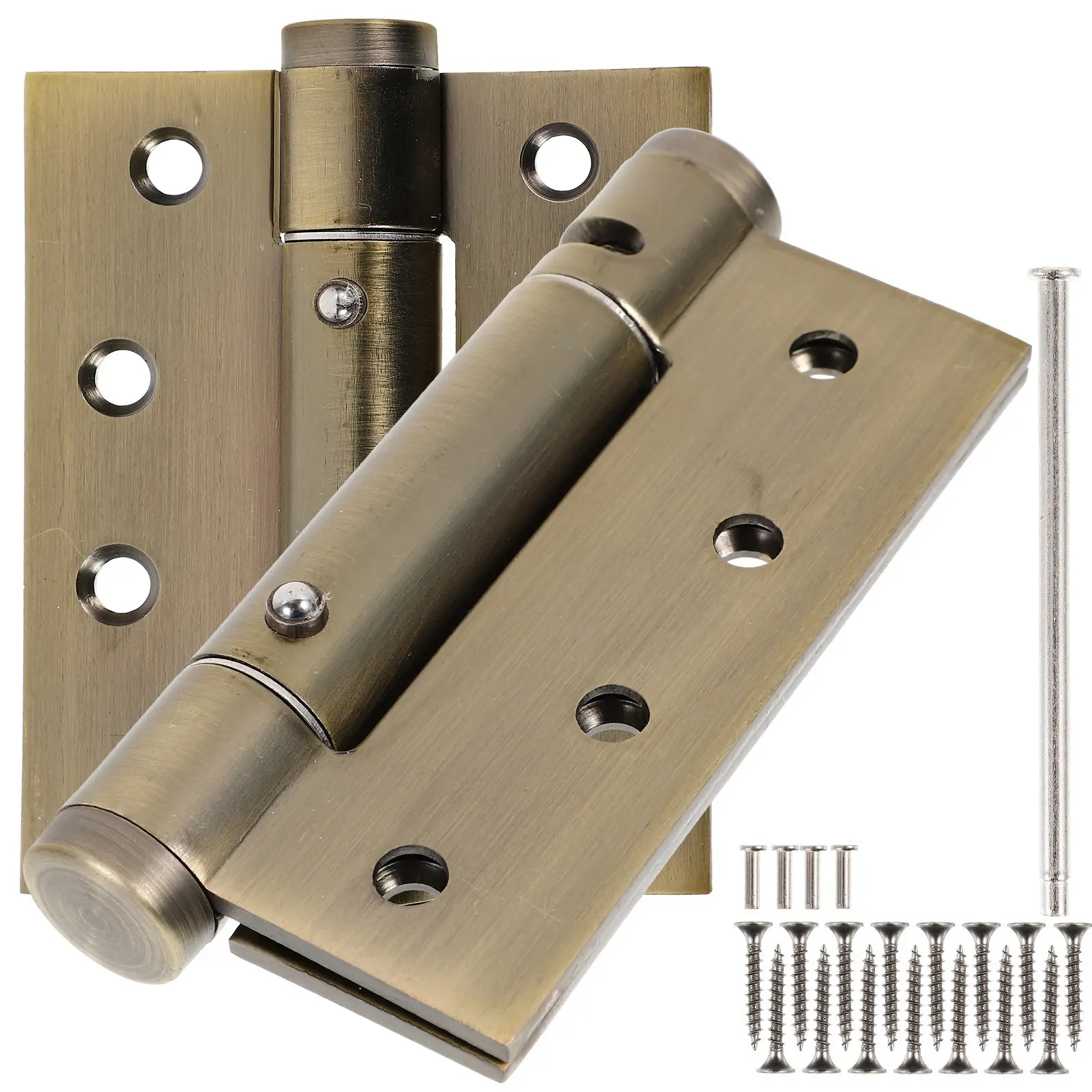 2Pcs Self Closing Hinges for Doors Premium Sturdy Metal Spring Hinge Auto Close Door Hinge Suitable for Residential Commercial