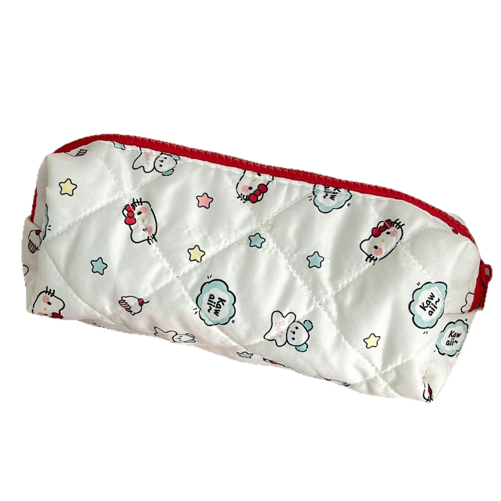 مقلمة سانريو الجديدة بسحاب أحمر KT، ناعمة ولطيفة، تخزين قرطاسية عصري للطلاب، حقيبة مكياج عالية الجودة #4