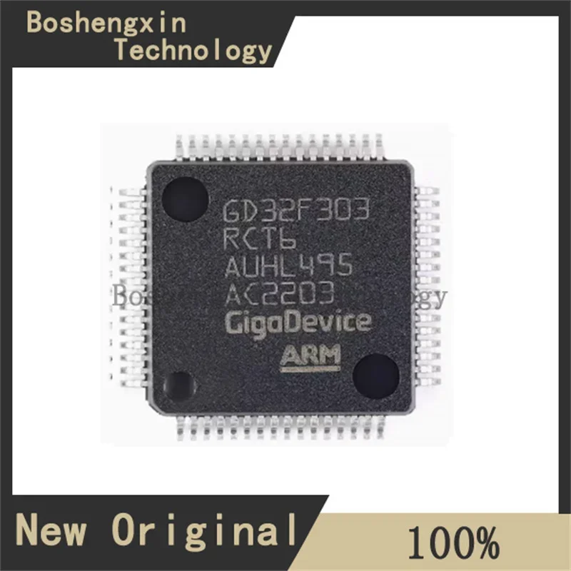 1Pcs GD32F303RCT6 LQFP-64 Microcontroller IC 32-bit 120MHz 256KB GD32F303RCT6
