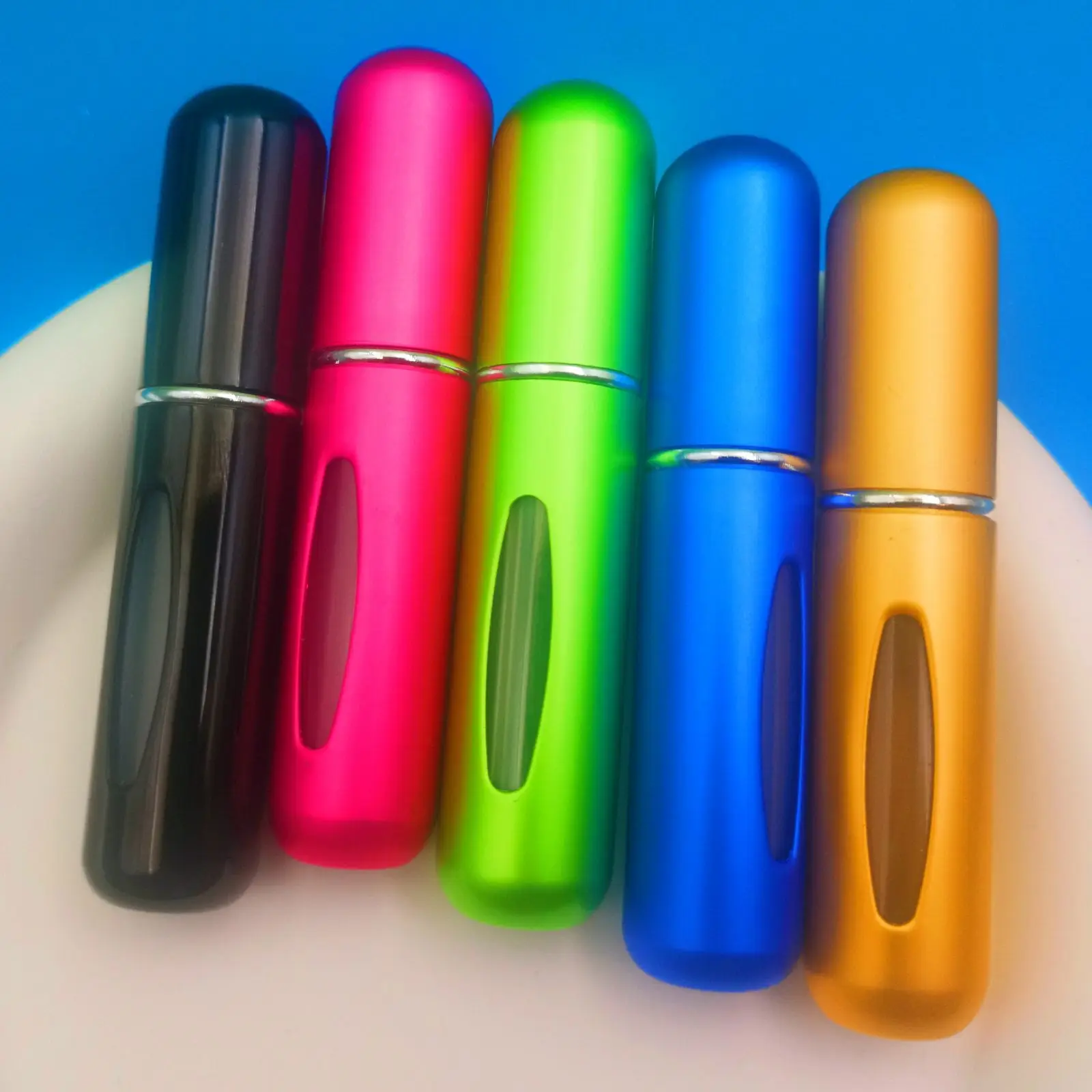 5er-Pack Reise-Parfümflaschen zum Nachfüllen, tragbarer Mini-Zerstäuber, nachfüllbarer Damen-Taschenzerstäuber, Kölnisch Wasser-Sprüher, 5 ml – Detail 6