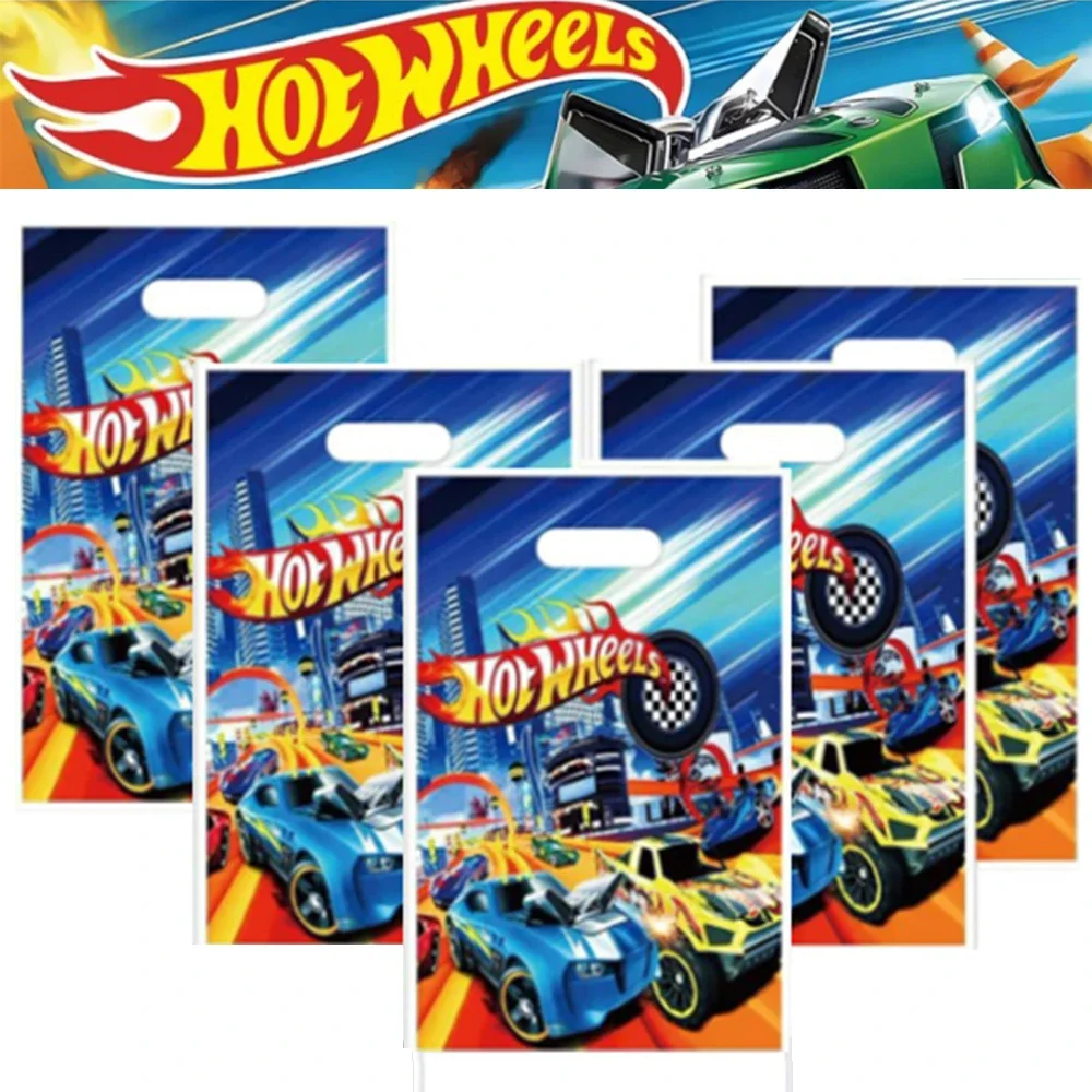 Hot Wheels Party Decoration Racing Car Birthday Supplies Paper Cup Plate Cutlery Cars Balloons Cake Flag Vortex Children\'s Gifts