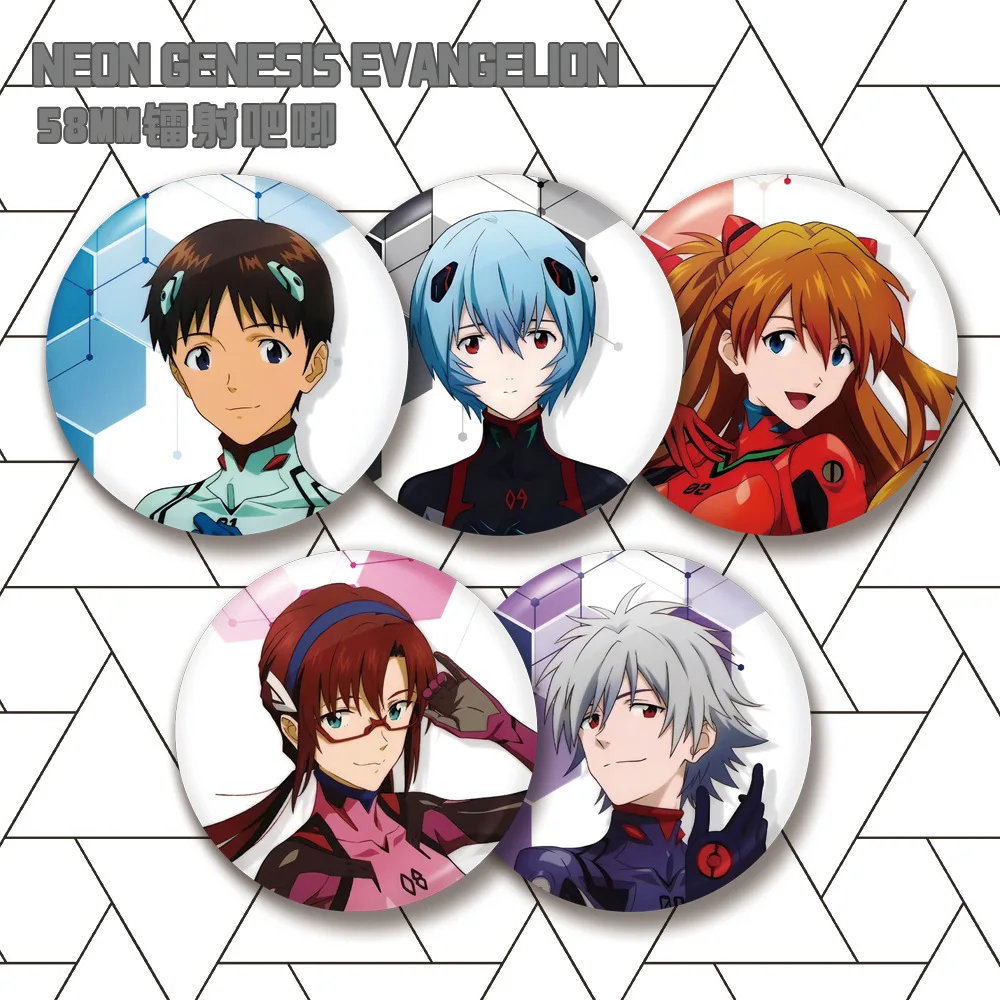 

Evangelion Asuka Langley Soryu Rei Ayanami Kaworu Nagisa Mari Makinami Illustrious Anima Anime Merch Значок Pin с лазерной гравировкой