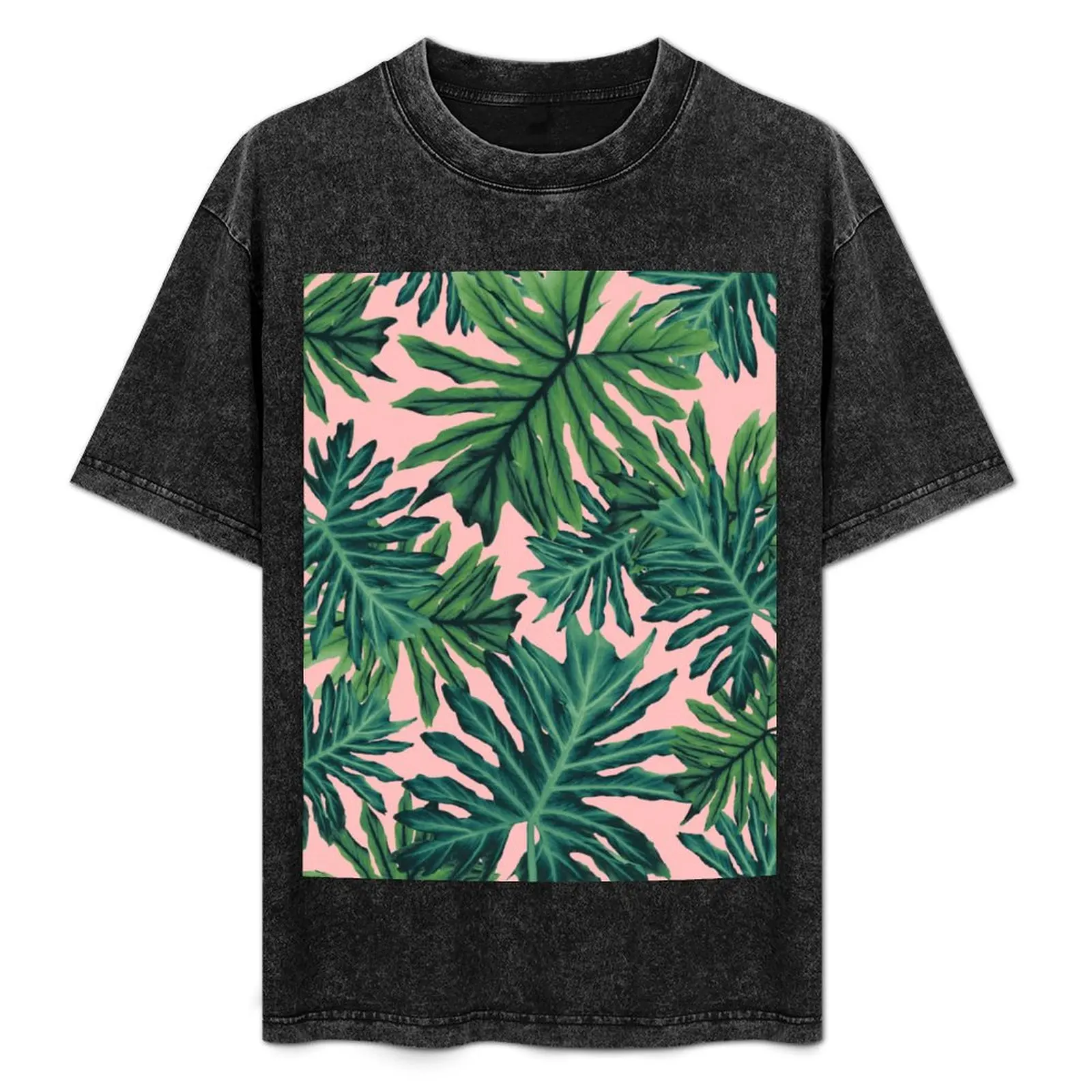 Philo Hope - Tropical Jungle Leaves Pattern #2 #tropical #decor #art T-Shirt Durable Work Wear T-Shirt