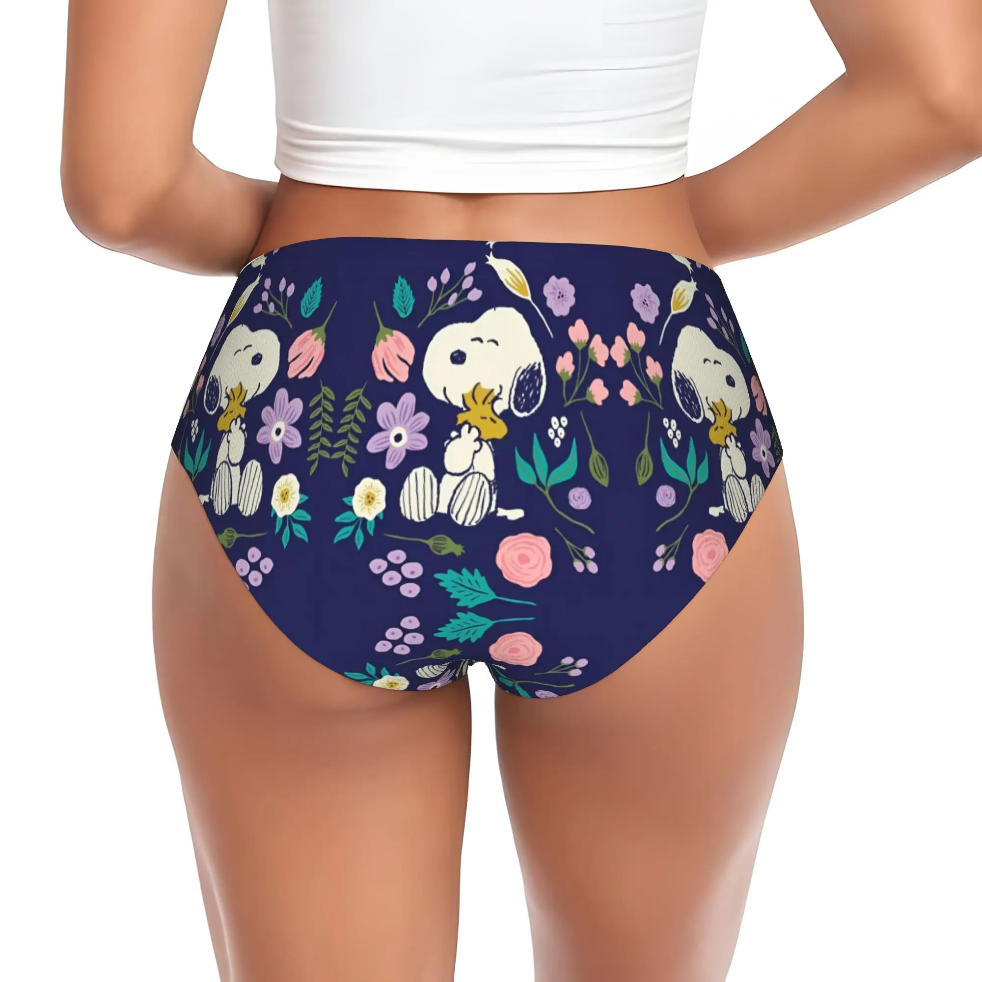 Custom Womens S-snoopies Panties Breathable Manga Briefs Underwear