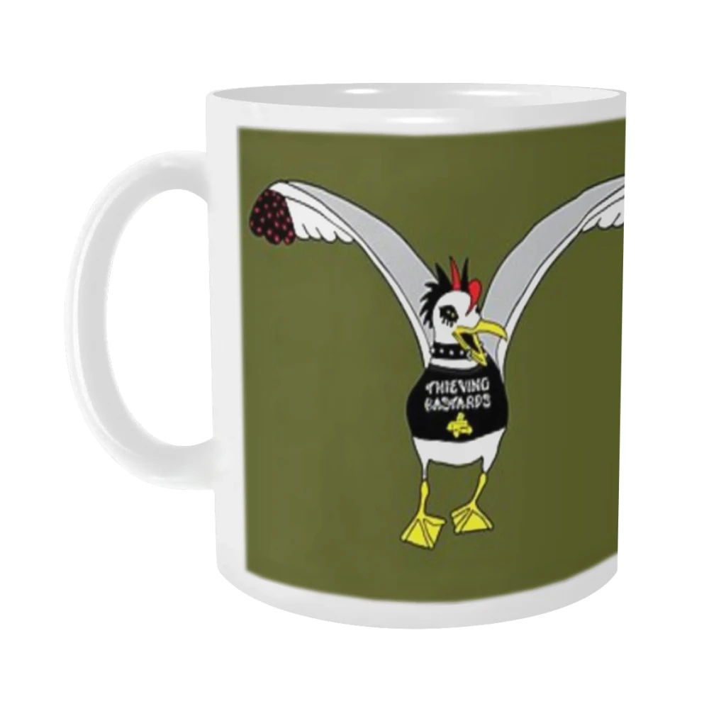 

Sassy Steve 'Thieving Metal Rock Seagull Mug - Khaki Tea Coffee Mugs Bachelorette Party Team Groomsman Cups Wedding Gifts