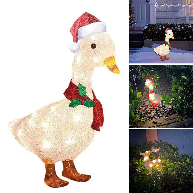 Corporation Alpine Lights Outdoor Winter Reindeer Christmas Decoration Plug-in Festive Holiday Décor For Yard And Garden Rattan