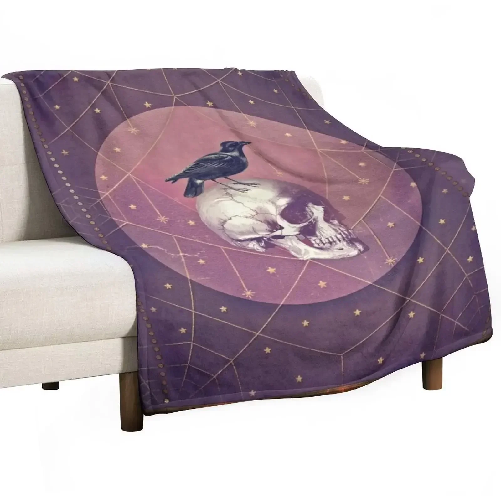 

Crow and Skull Collage Throw Blanket Designers valentine gift ideas Decoratives Softest Blankets