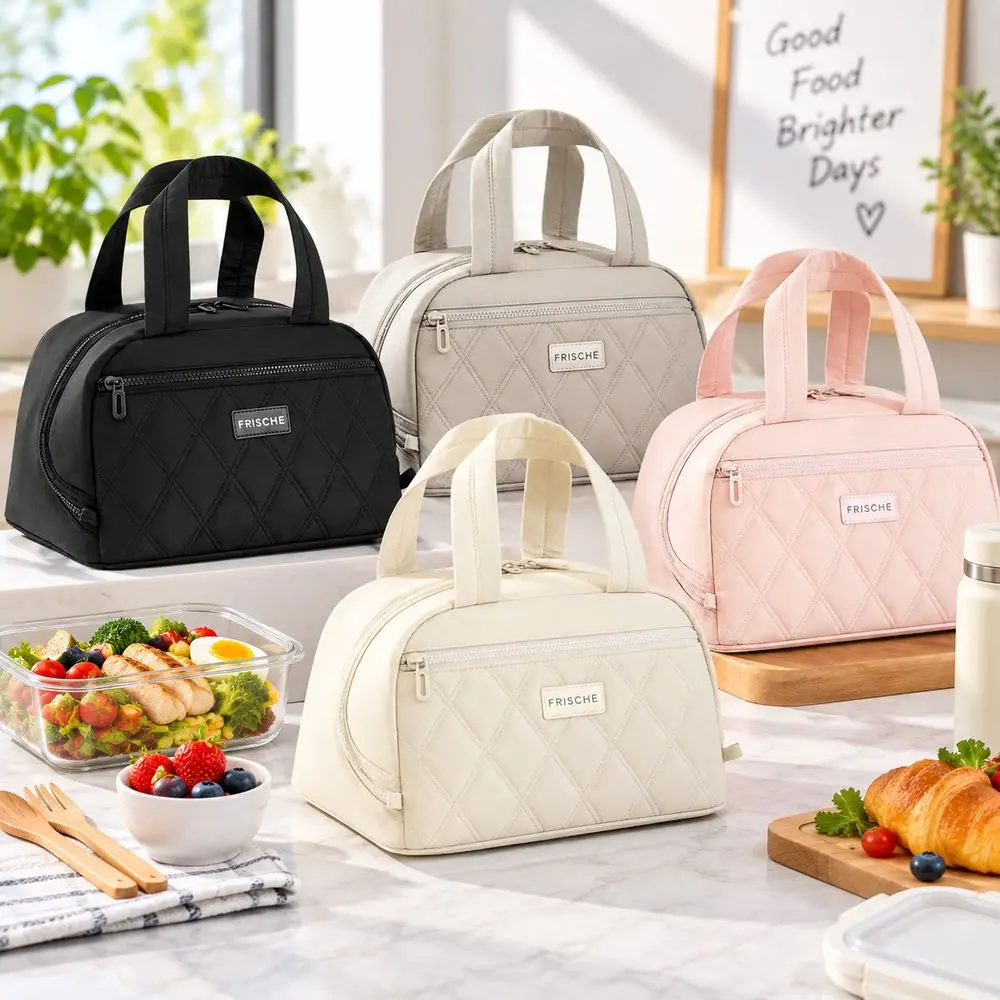 New Portable Insulated Lunch Bag Carrying Handle Heat Insulation Thermal Lunch Box Lightweight Meal Pack Work Lunch