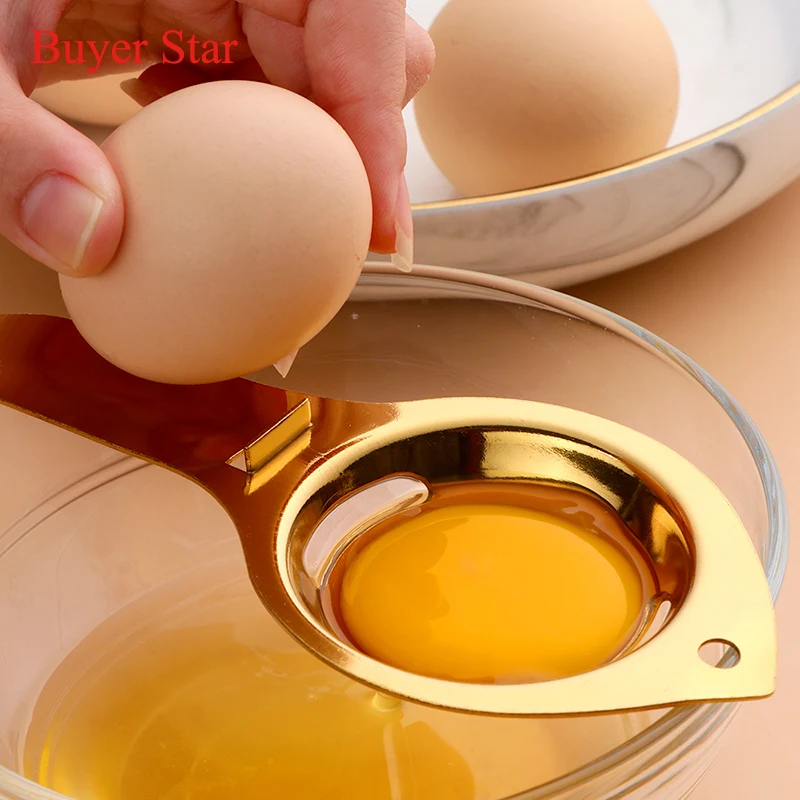 1PC Egg Separator Stainless Steel Egg Yolk White Separator Filter Handle Egg Divider Baking Cooking Egg Tools Kitchen Gadgets