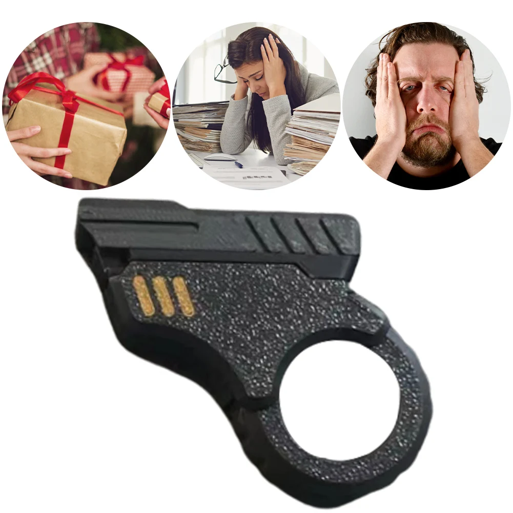 Jouets de bureau imprimés en 3D, réduction efficace du stress, anneau anti-stress en forme de pistolet, jouets anti-stress pour adultes, pour les personnes souffrant d'anxiété et de TDAH