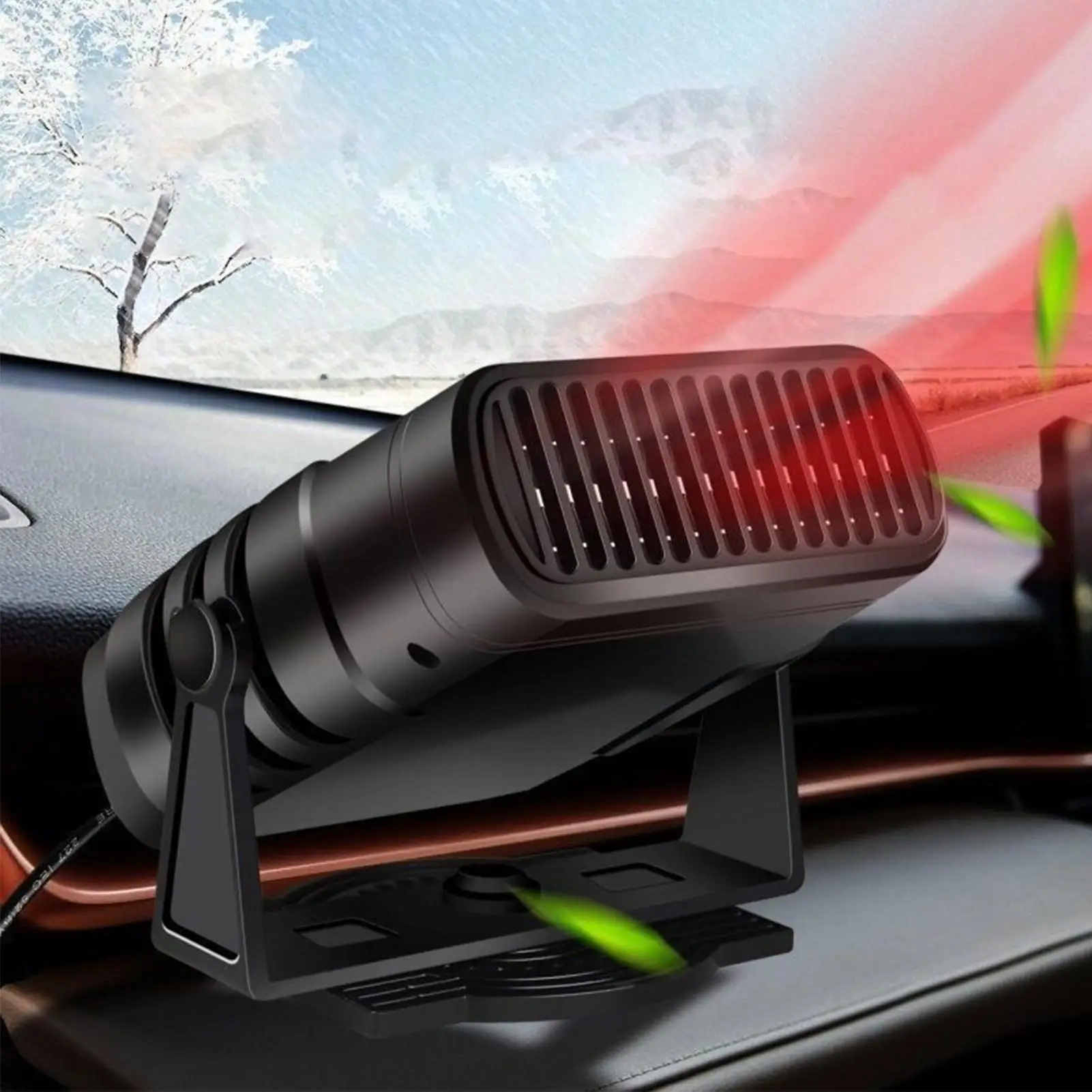 Car Heater Fan 12V 120W Auto Windshield Anti-Fog Electric Heating Dryer Defogging Demister Defroster Car supplies