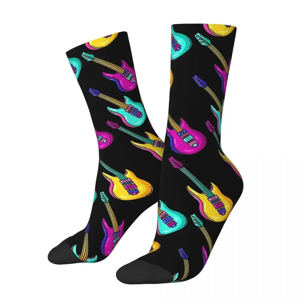 

Men's Guitar Piano Drum Music Notes Saxophone Violin Math Socks Harajuku Sweat Absorbing Stockings All Season Long Socks