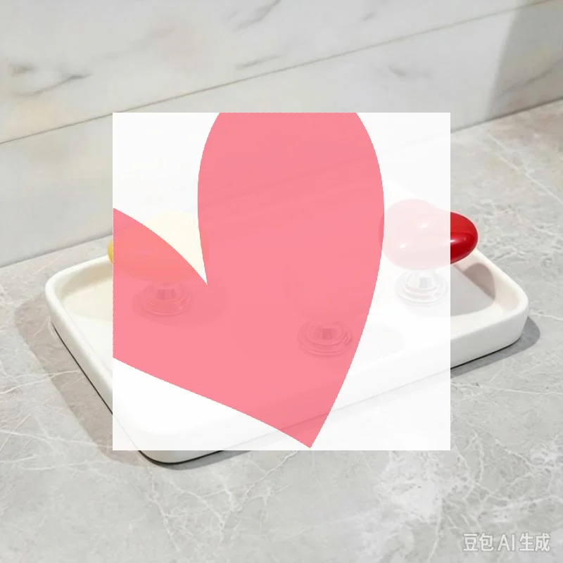 3pcs Heart Shaped Handle Toilet Flush Button Tank Push Switch For Bathing Room Decor Home Tools