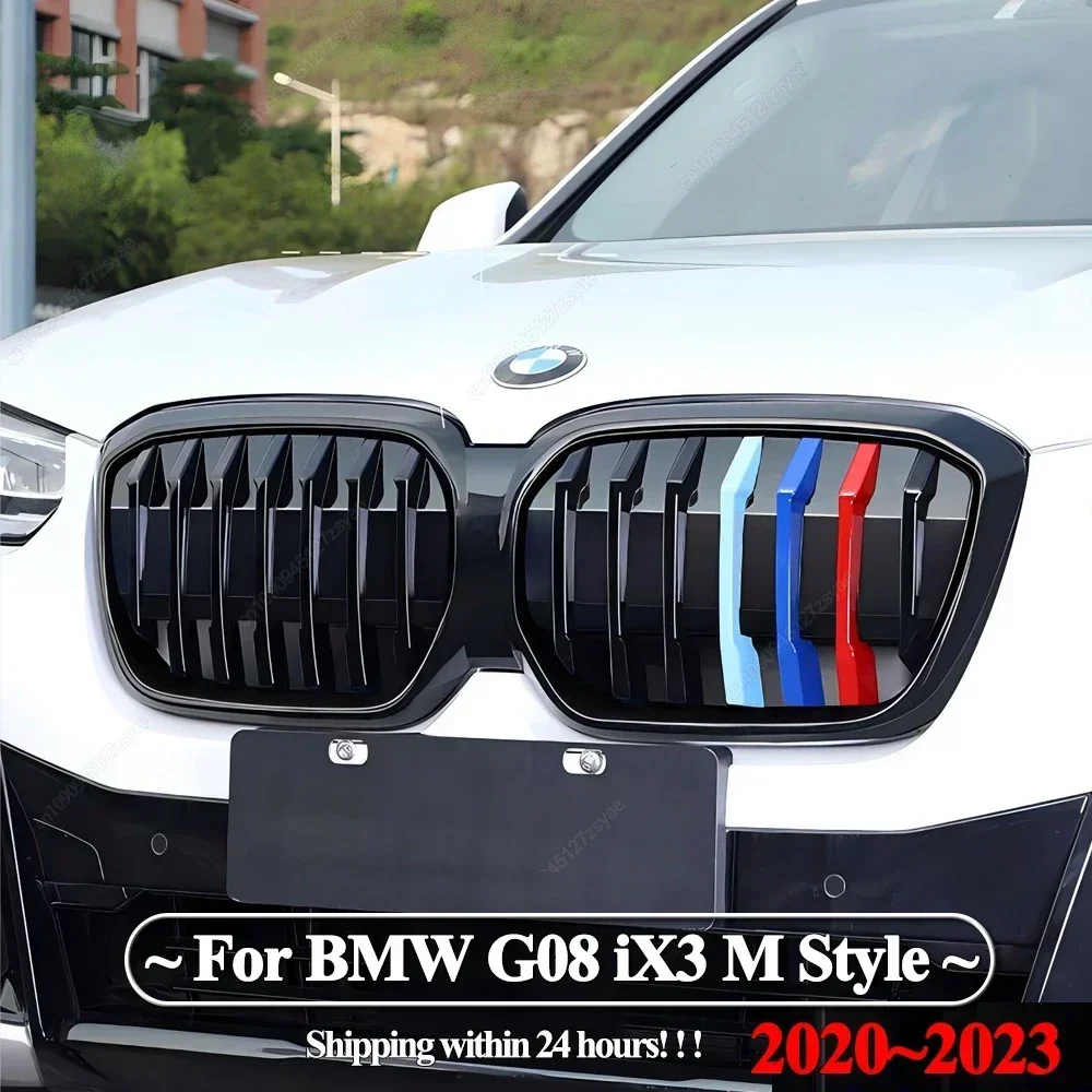 

Car Front Kidney Grill Grille Racing Grills Grille Bodykits Tuning For BMW G08 iX3 M Style 2020-2023 Single Slat ABS 3 Color