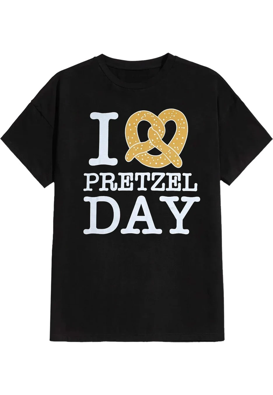 

I Love Pretzel Day Graphic Printing Summer Luxury Brand Cotton Men's and Women's T-Shirts Short Sleeves Street Fashion Trend