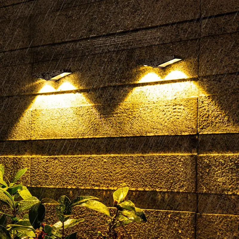 

Wall Mounted Solar Lights Outdoor Solar Powered Fence Lights Automatic Versatile Foldable House Exterior Lighting For Driveway