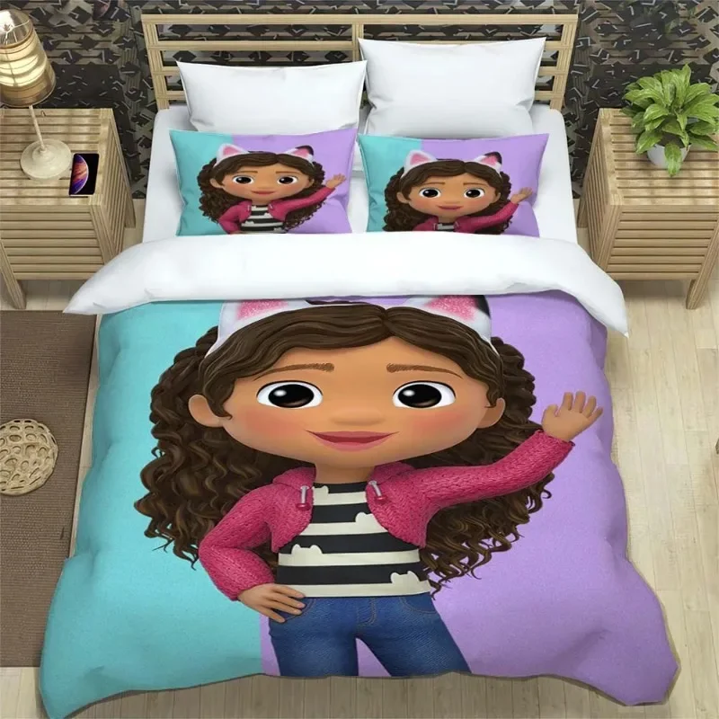 

Креативный милый комплект постельного белья для кукольного домика Габби, студенческие простыни, пододеяльник, наволочка для мальчиков и девочек, простыня для общежития, сумка, одеяло