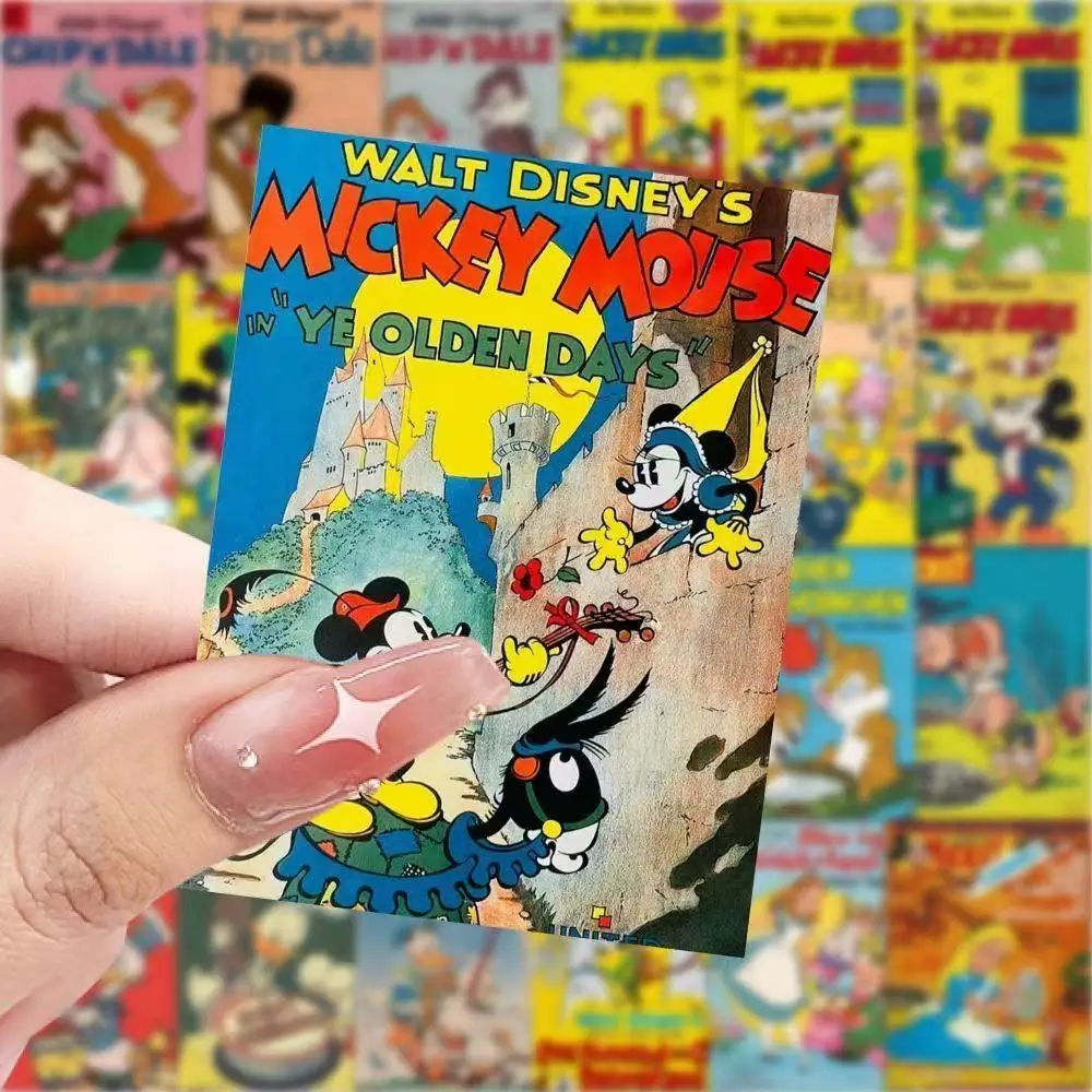 60 قطعة ملصقات الكرتون ديزني خمر ميكي ماوس دونالد داك الشارات الاتجاه الجمالي لأجهزة الكمبيوتر المحمول سجل القصاصات DIY بها بنفسك الحرفية ديكور #3