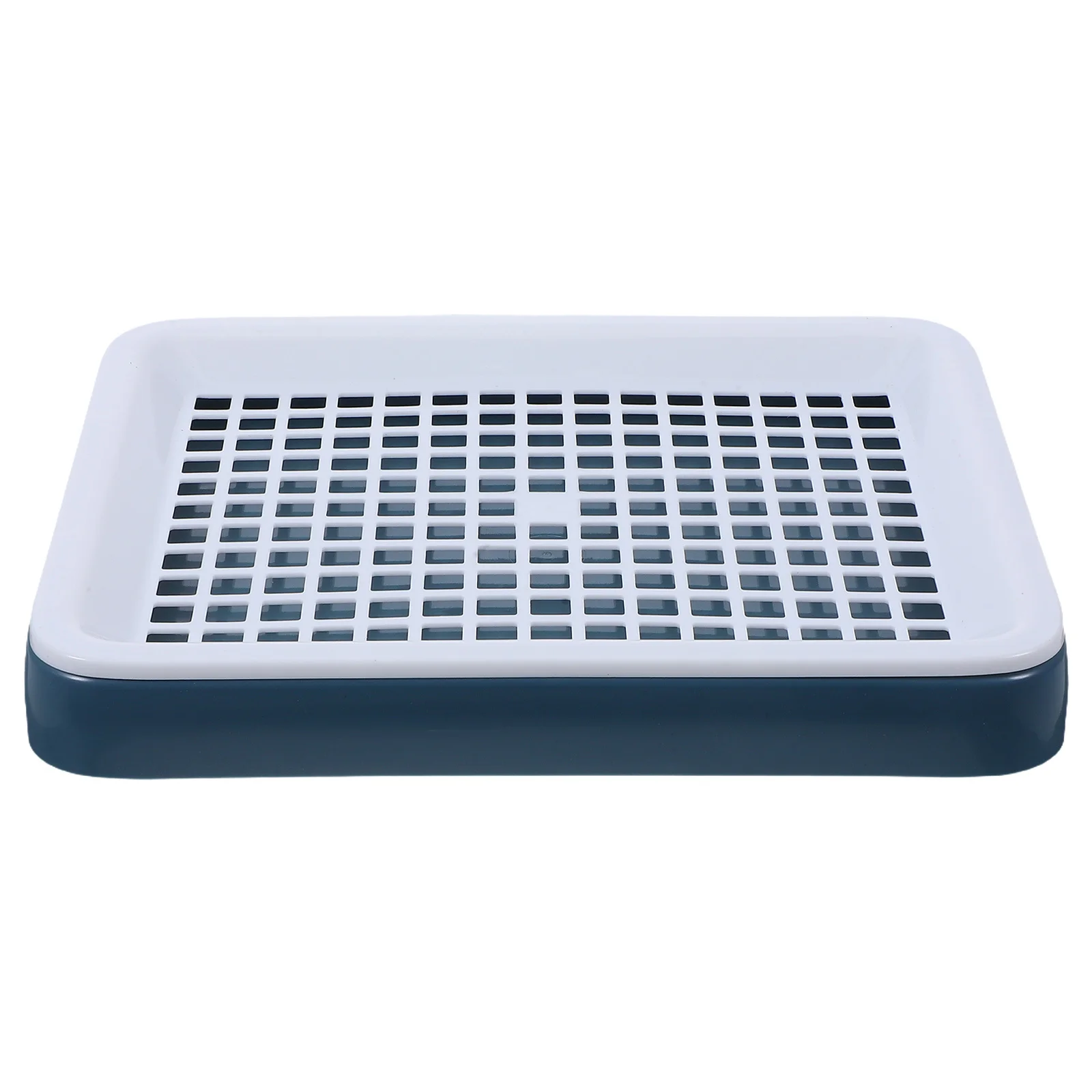 

Rectangular Rabbit Litter Box for Small Pets with Separation Grate Stable Design for Bunny Guinea Pig Chinchilla Ferret Hamster