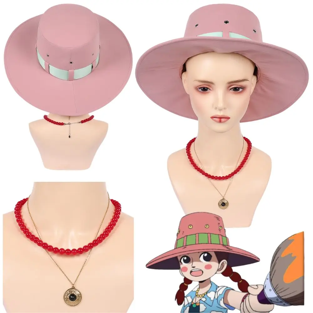 

Miss Goldenweek Cosplay Hat Cap for Adult Women Headwear Necklace Roleplaying Props Halloween Costume Accessories Gifts