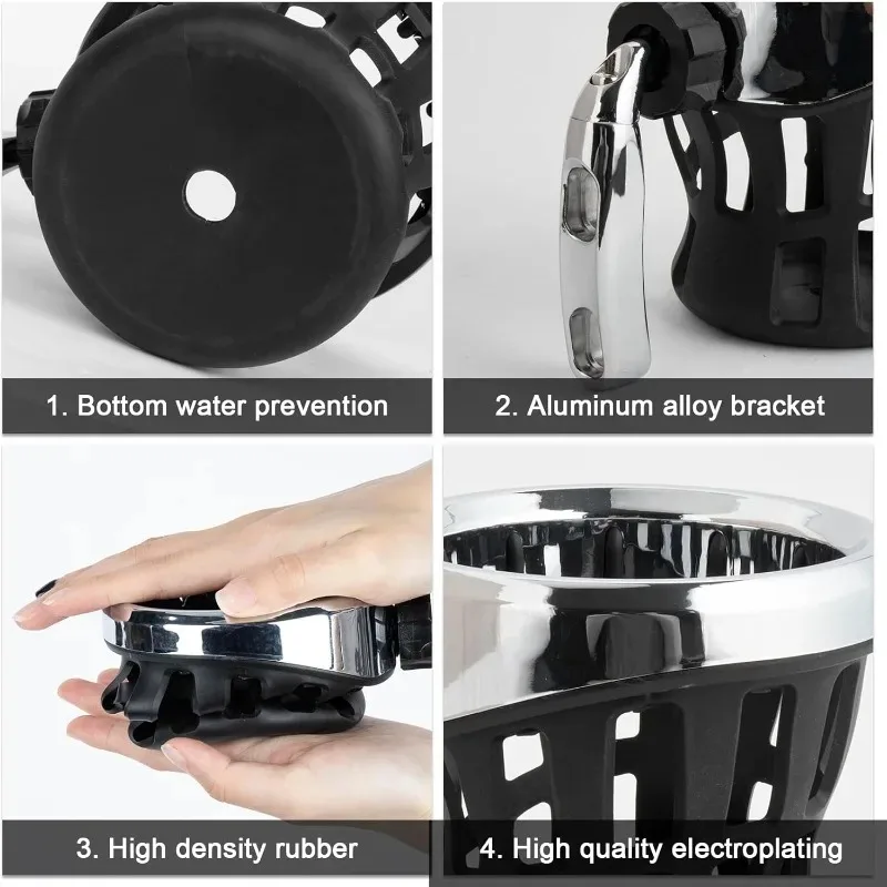 For Harley Road King Electra Glide Sportster Dyna Softail 1996 UP Motorcycle Handlebar Mounted Drink Cup Holder view 5