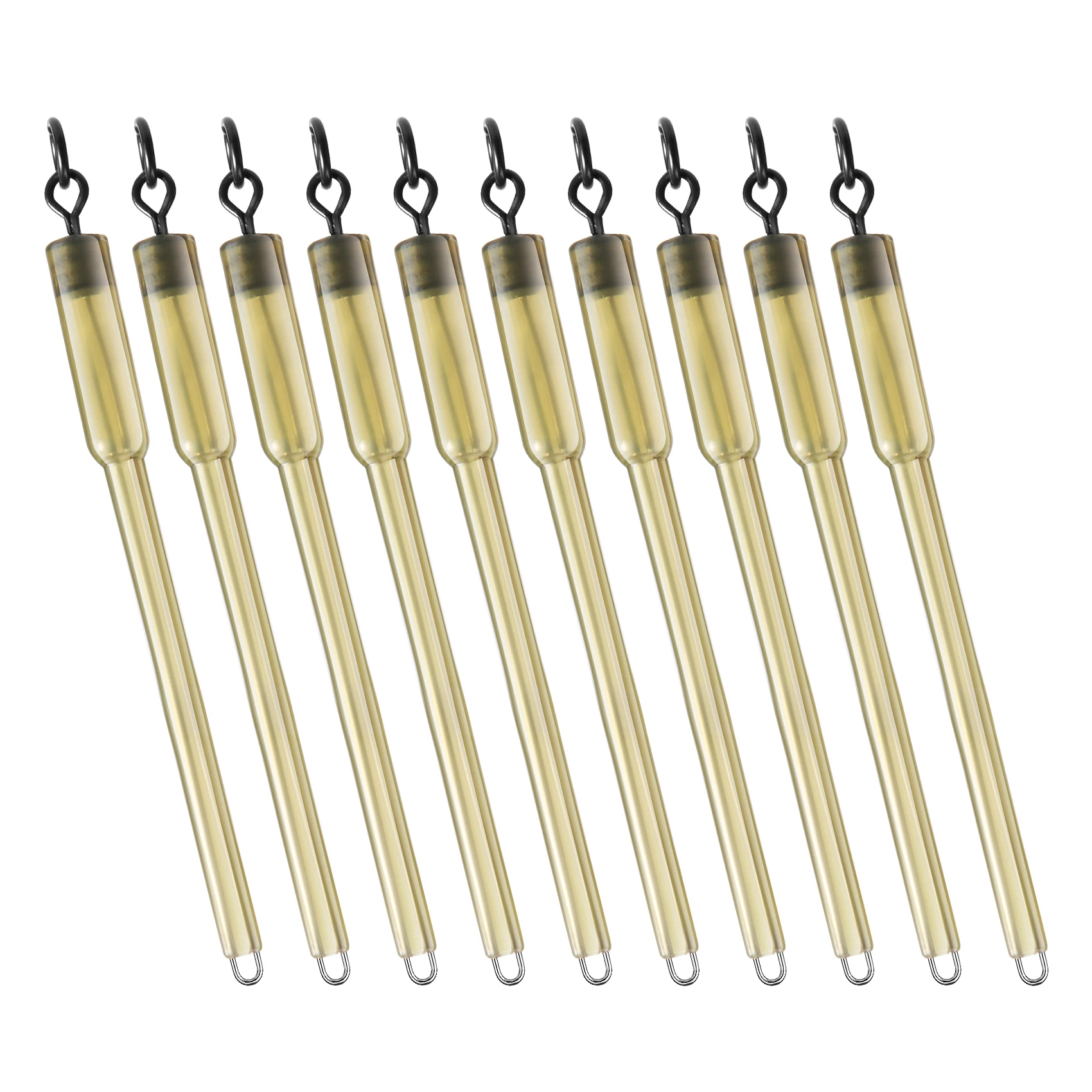 10Pcs Carp Fishing Connector Swivels PVA Tube Bags Stems Solid Bag Stems Lead Insert End Terminal Tackle Mash image 2