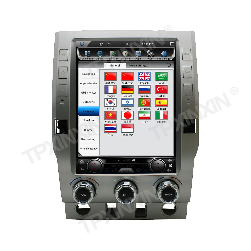 لتويوتا تندرا 2014-2020 راديو السيارة الاندورويد الوسائط المتعددة مشغل فيديو لاسلكي Carplay Autoradio ستيريو نظام تحديد المواقع والملاحة رئيس وحدة #6