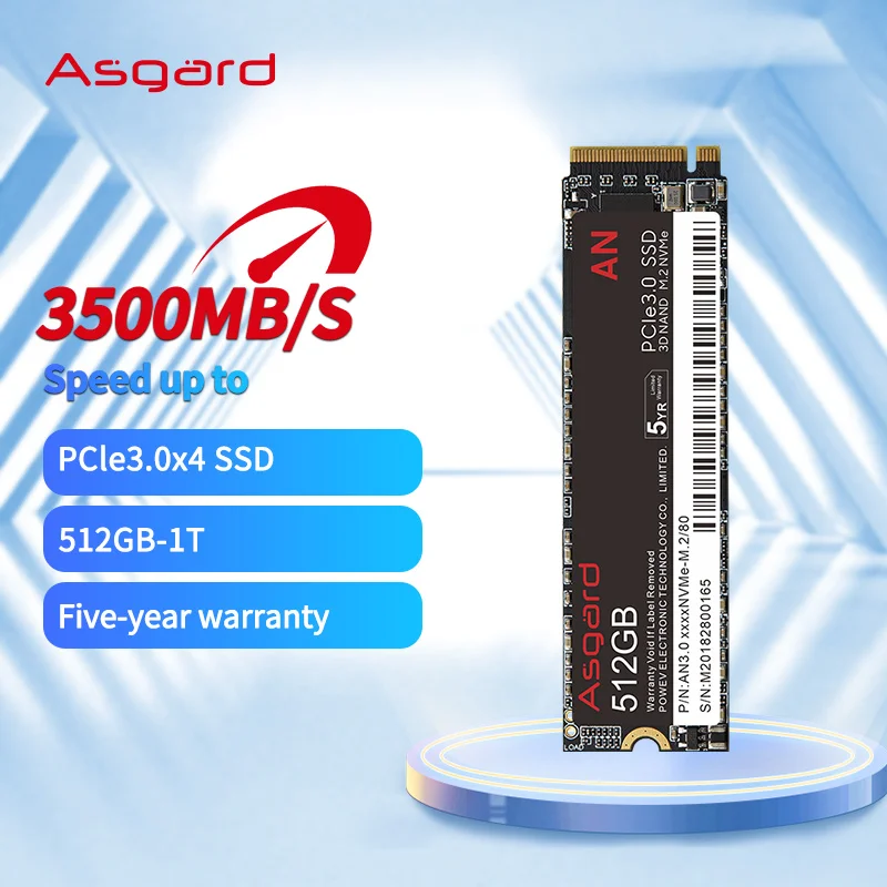 Asgard-disco rígido interno ssd m.2 nvme pcie, 512gb, 1 também, para laptop e desktop