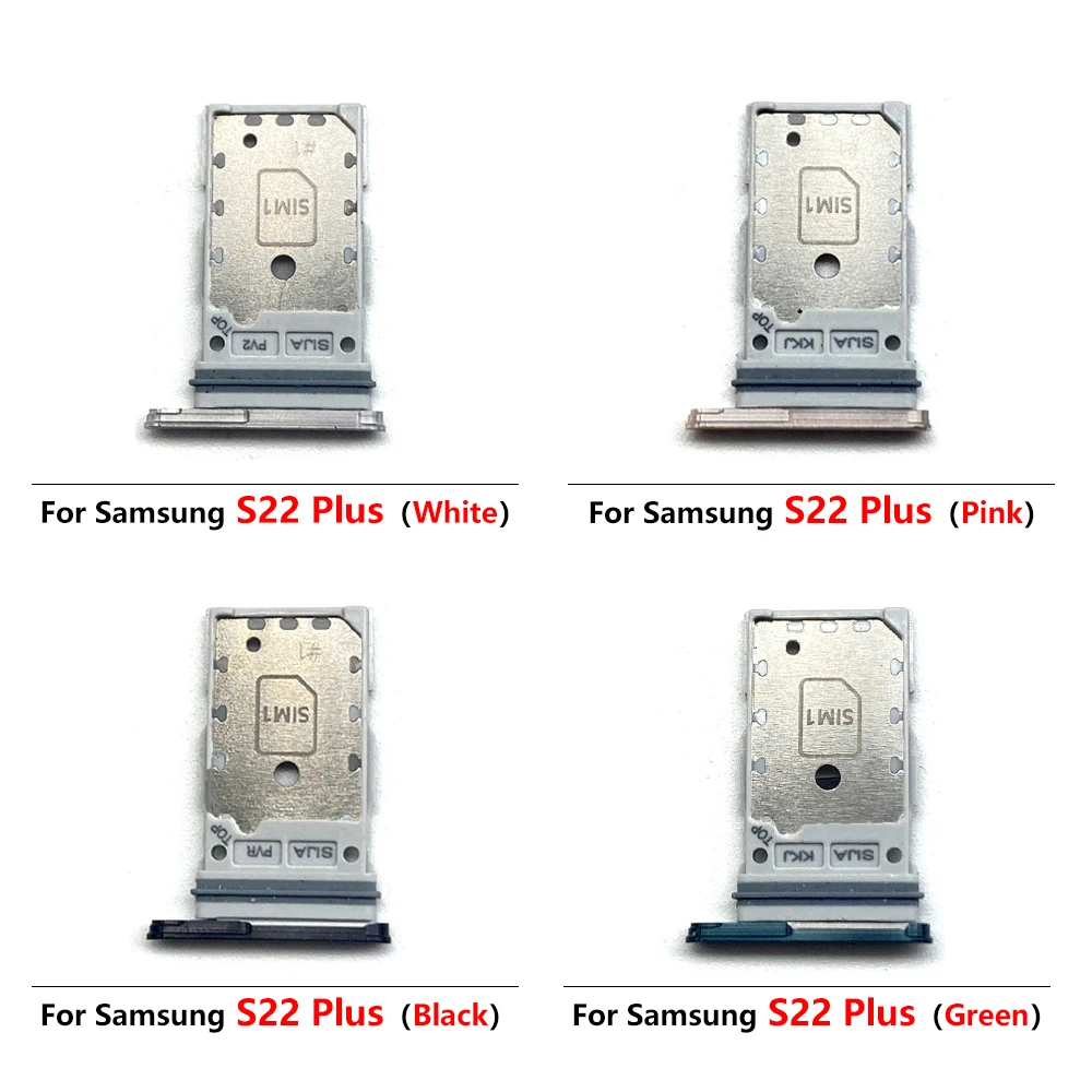 For Samsung Note 20 Ultra S22 Plus Dual Sim Card Slot Tray Holder Nano Micro SD Card Reader Socket Replacement Parts