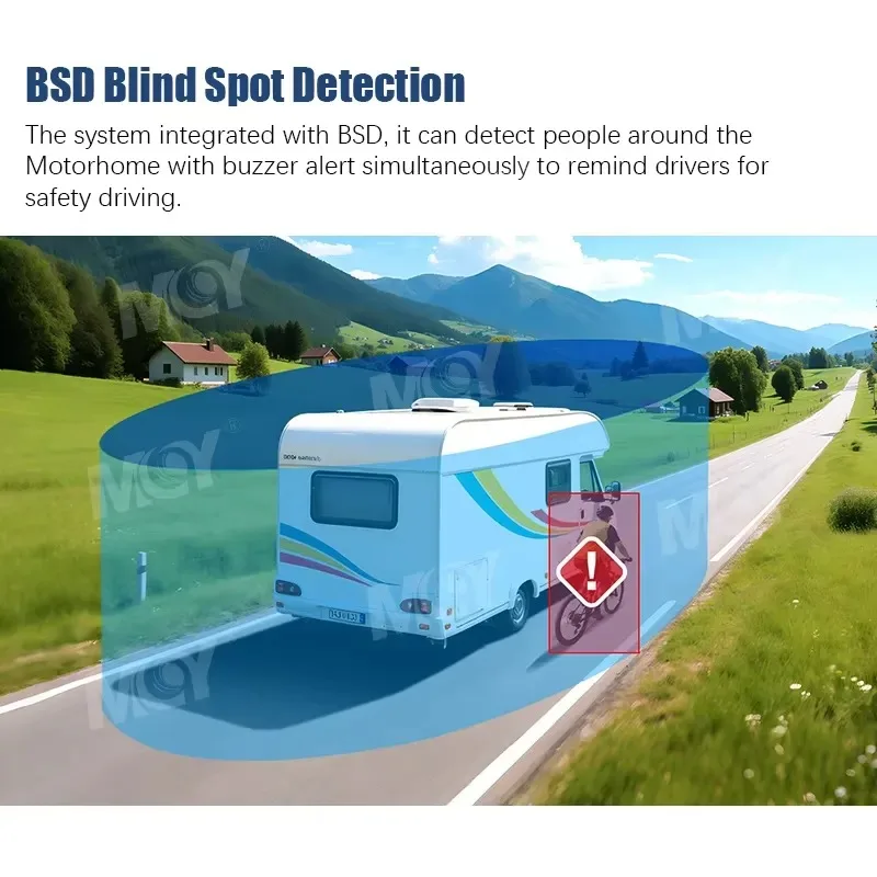 Hot Sale MCY 360 Degree 3D Bird View Vehicle BSD AI Camera System for Bus Truck Motorhome RV Campers Vans