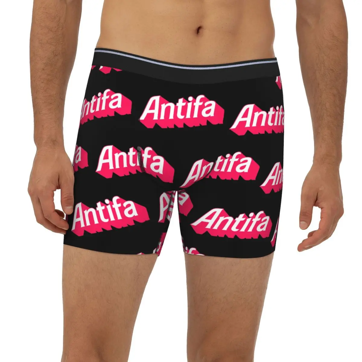 

Antifa Long Boxer Underpants Short Men Panties Comfortable Underwear for Homme Man Boyfriend Gifts