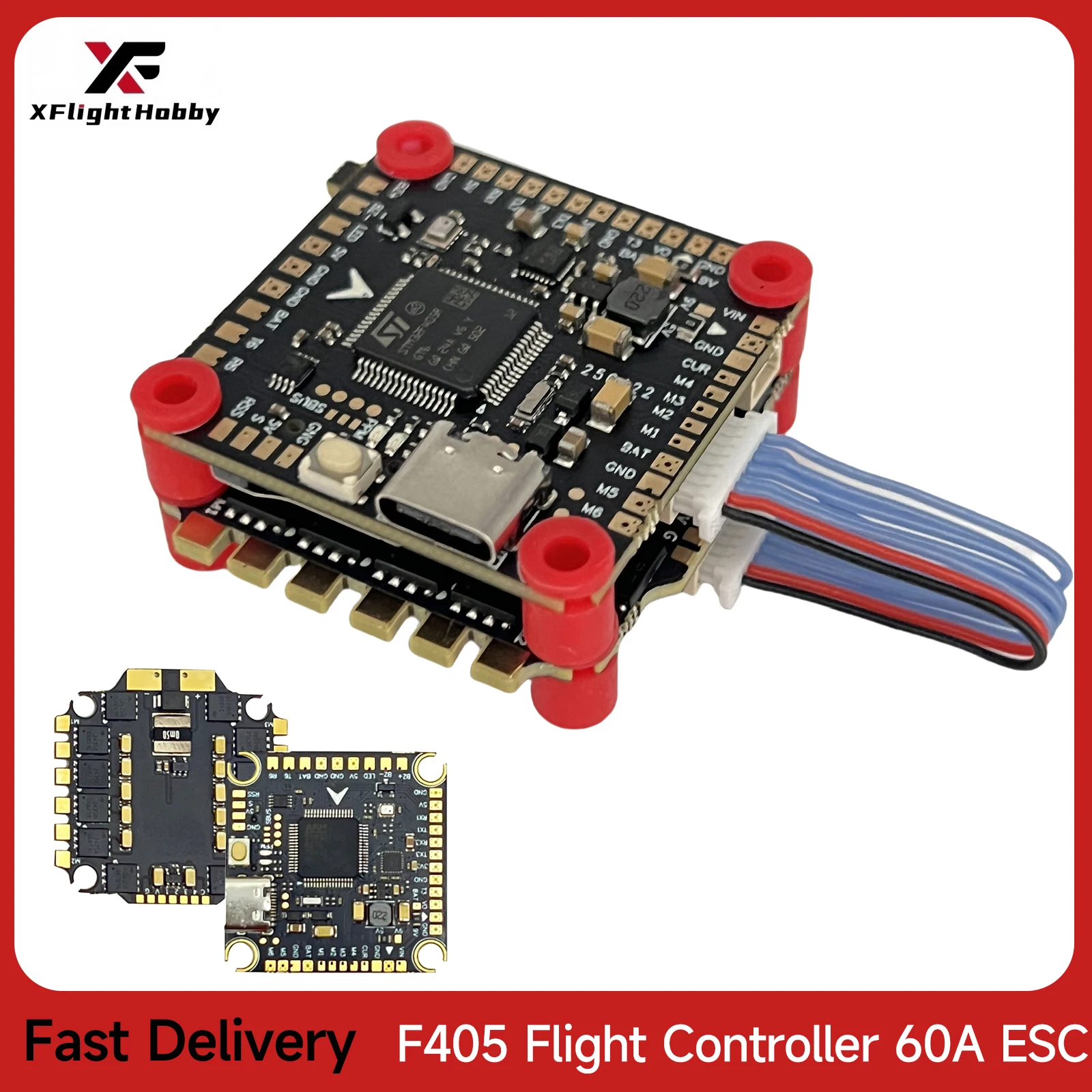 

Контроллер полета XFlight Hobby F405 BLS BLHeli_S 60A 4in1 ESC Stack Support BetaFlight/INAV для RC FPV Racing Drone Quadcopter