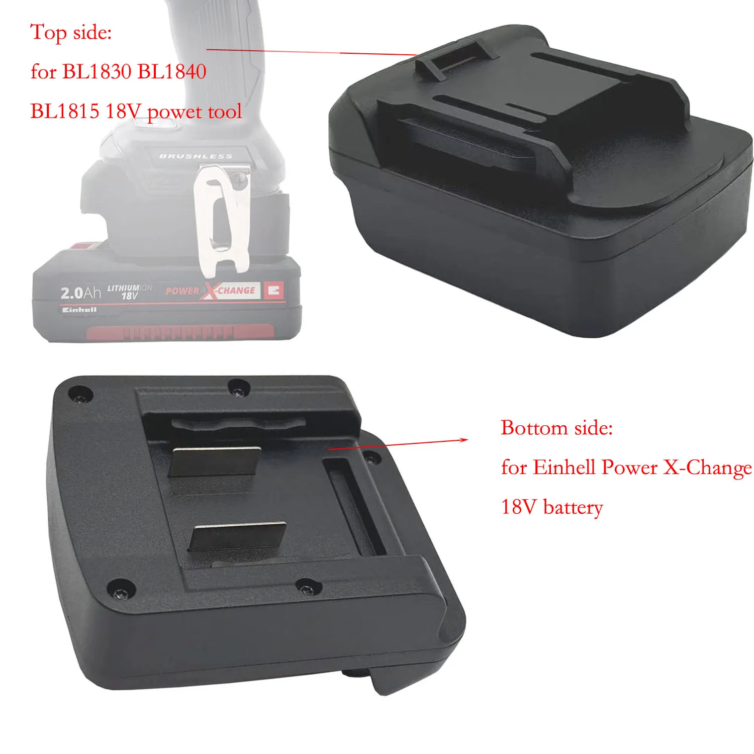 

Battery Adapter For Makitas 18V Tools, Converts Parksides 20V Lithium Batteries To Makitas 18V Lithium Power Tools.