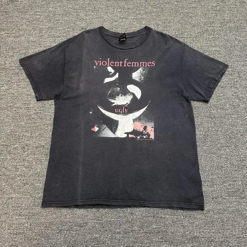 Violent Femmes Band Ugly Albums Tour - Camiseta negra de manga corta