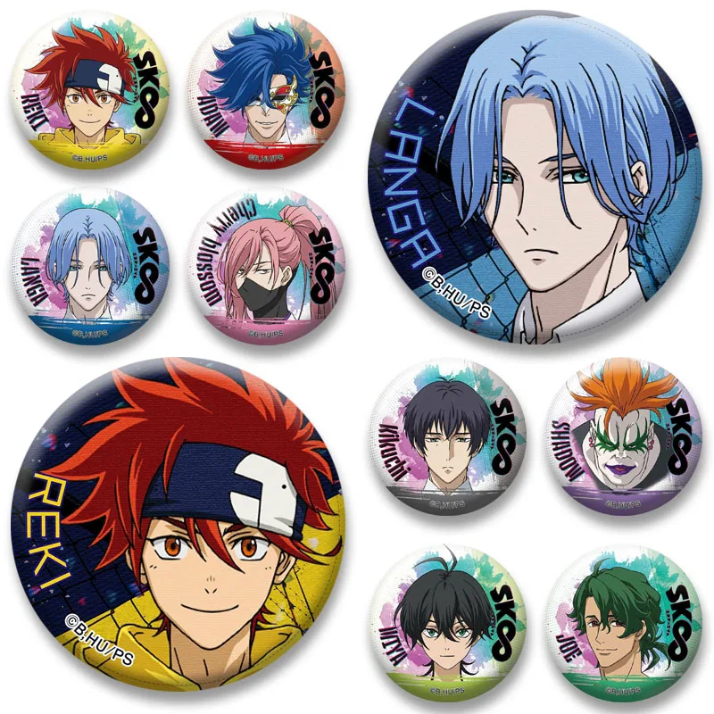 Sports Anime SK8 The I-Infinity Brooch Reki Kyan Langa Miya Kaoru Cartoon Badge Round Cosplay Lapel Pin Bag Jewelry Accessories