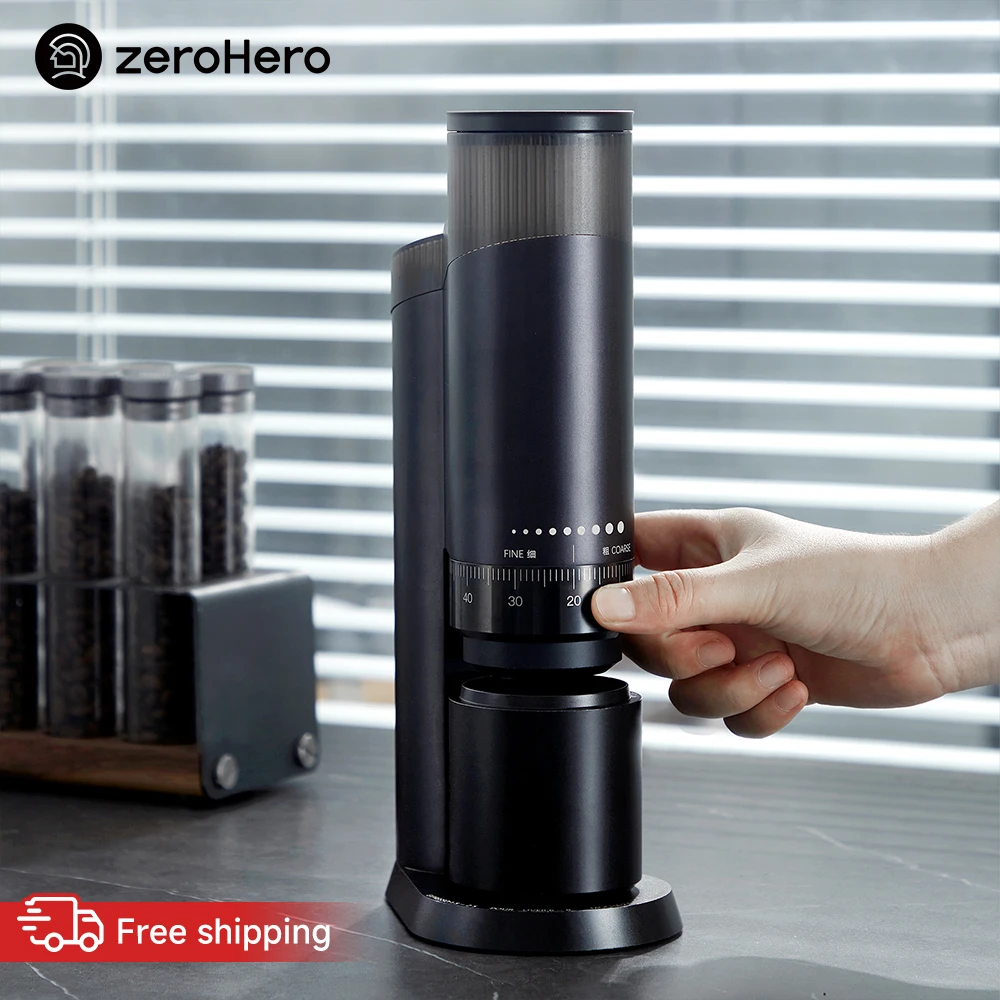 zeroHero 40g Coffee Grinder HG7-48 CNC Stainless Steel Seven Star Burr Motor Separation for Home Barista Professional Espresso D