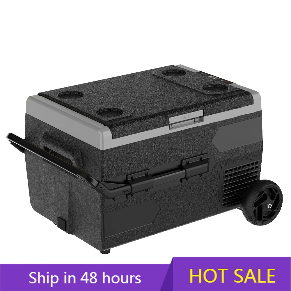 

POWER LEAPICECO MCD50K 50L Auto Fridge Electric Cooler Box Refrigerator Outdoor Portable Mini Camping Freezer RV LCD Touch Scree