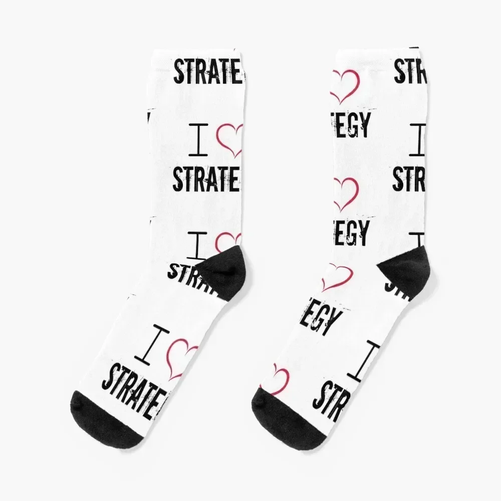 

I love strategy Socks snow Soccer christmass gift Rugby Luxury Woman Socks Men's