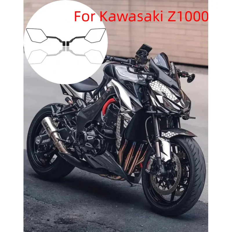 

Motorcycle Side View Mirror For Kawasaki Z1000 Z900 Z800 Z750 Z650 Z400 Z300 Z250 Z125 Rearview Mirrors Kits Rotate Adjustable