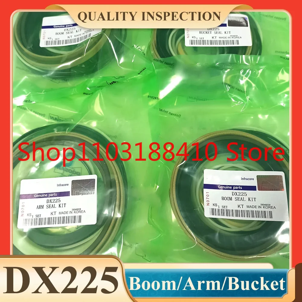

DX225 Boom Arm Bucket Seal Kit for Excavator Hydraulic Cylinder Oil Seal Repair Kit