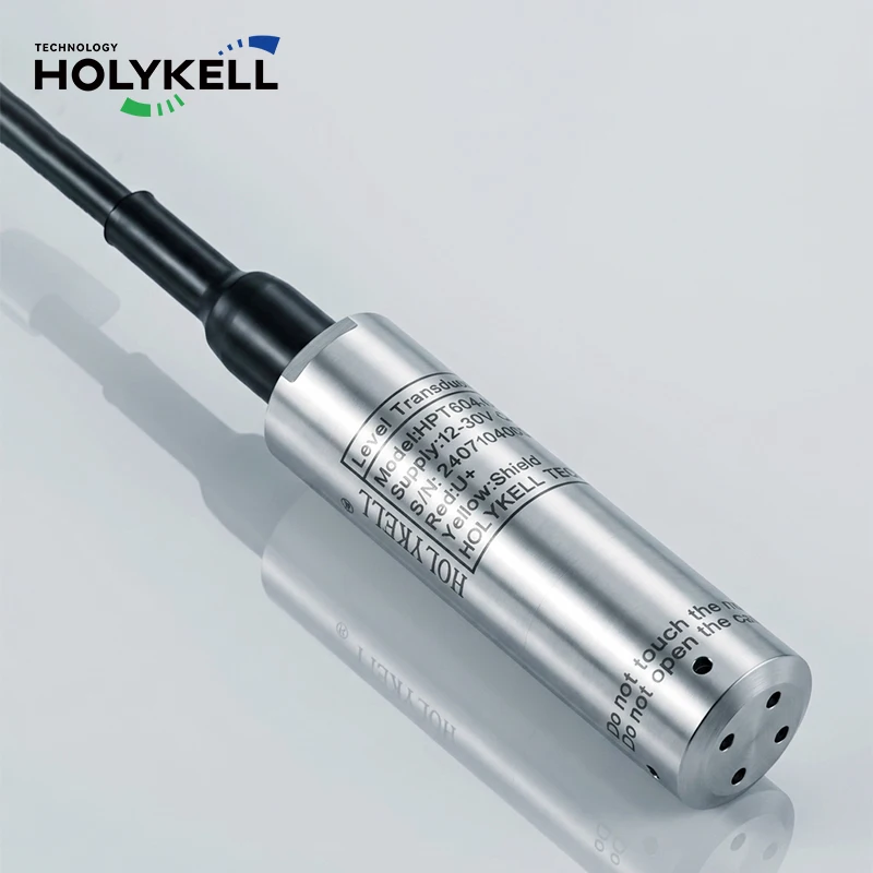 Holykell ATEX IP68 Submersible Level Transmitter 4-20mA Modbus Waterproof Hydrostatic Sensor for Groundwater Well Monitoring