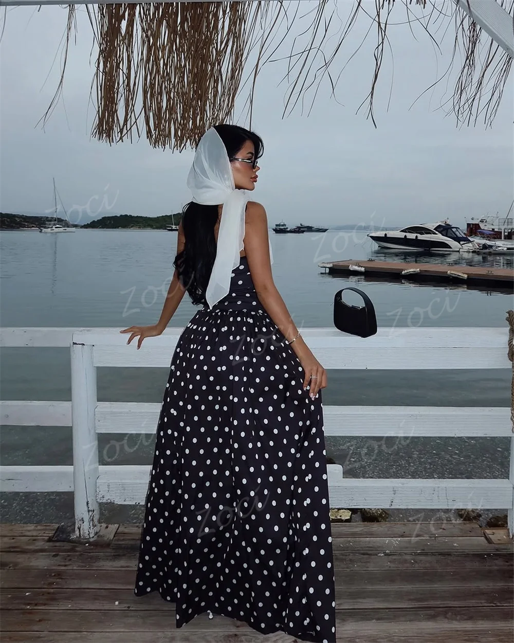 Zoci – robe de bal trapèze en Satin noir, sans bretelles, personnalisée, longue robe de soirée formelle, sans manches, tenue de soirée