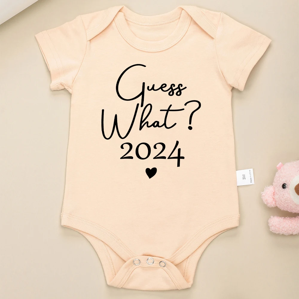 Twin Infant Onesies Fun Letter Print Pregnancy Announcement Baby Clothes Double Surprise Fine Gift Cotton Newborn Bodysuiys