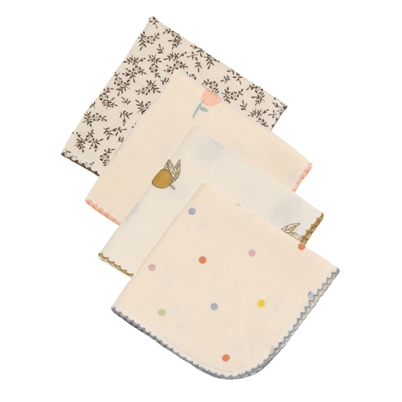 Chiffons en coton polyvalents pour bébés, mouchoirs pour nouveau-nés, lavage carré, serviettes d'alimentation pour